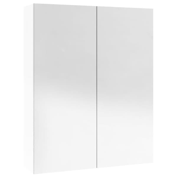 vidaXL LED kylpyhuoneen peilikaappi 60x15x75 cm MDF kiiltävä valkoinen