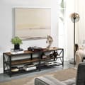 Pikkukuva 4 / 9: TV bänk Industriellstil 140 x 39 x 52 cm för upp till 60-tums TV, Vintage brun-svart