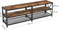 Pikkukuva 8 / 9: TV bänk Industriellstil 140 x 39 x 52 cm för upp till 60-tums TV, Vintage brun-svart
