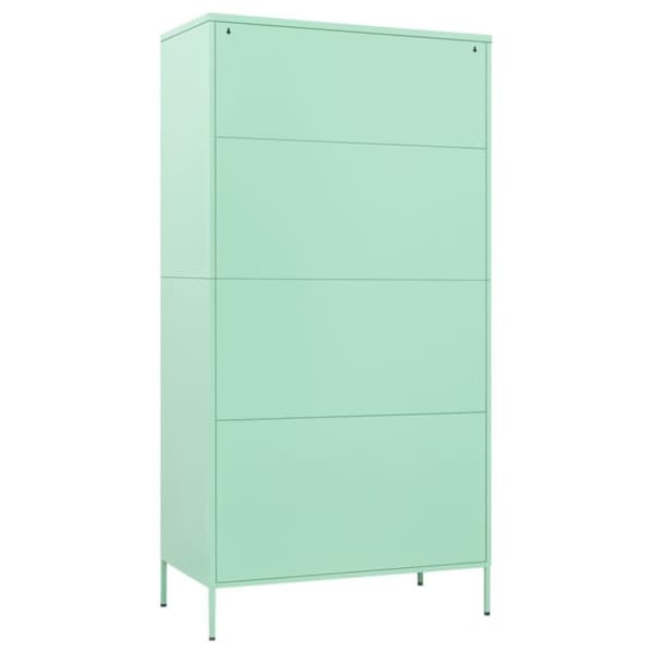 vidaXL klædeskab 90x50x180 cm stål mintgrøn
