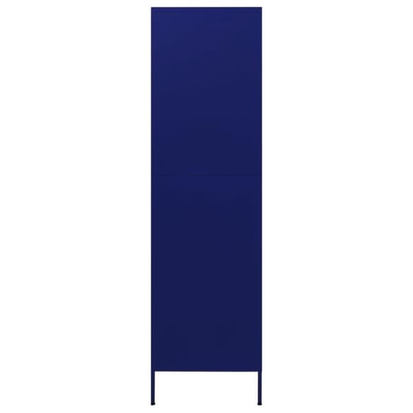 vidaXL garderobeskab 90x50x180 cm stål marineblå