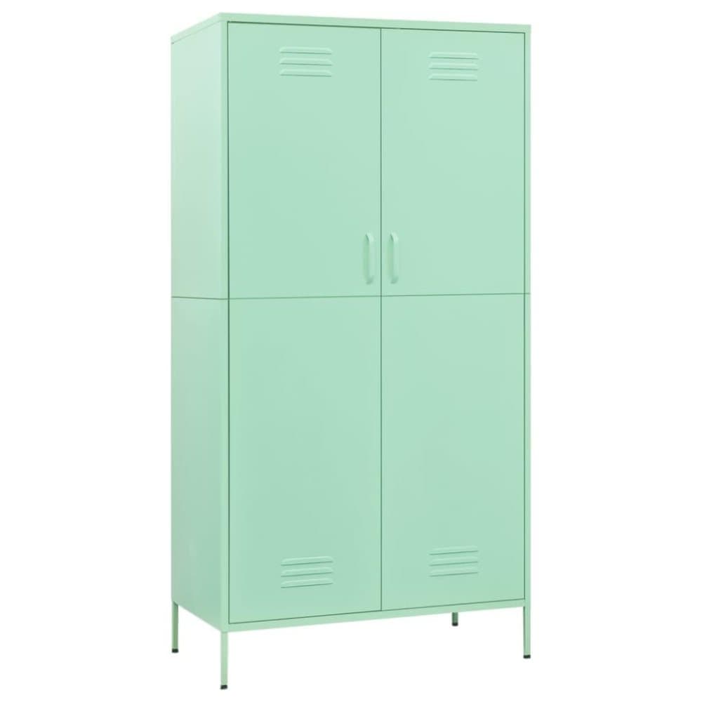 vidaXL Garderob 90x50x180 cm mintgrön stål
