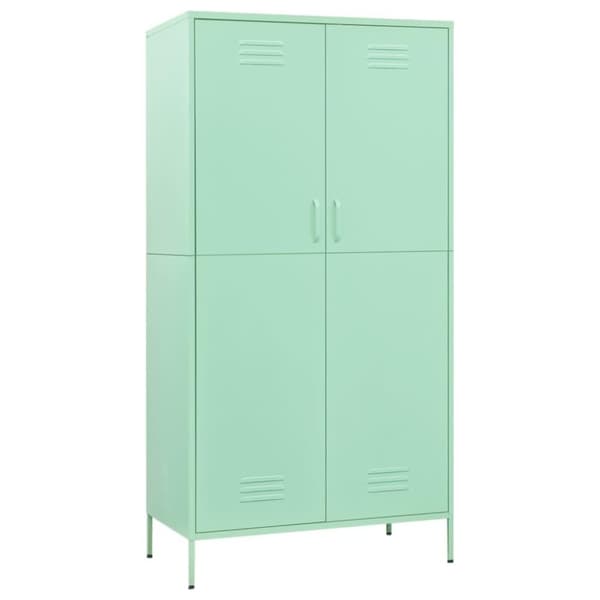 vidaXL Garderob 90x50x180 cm mintgrön stål