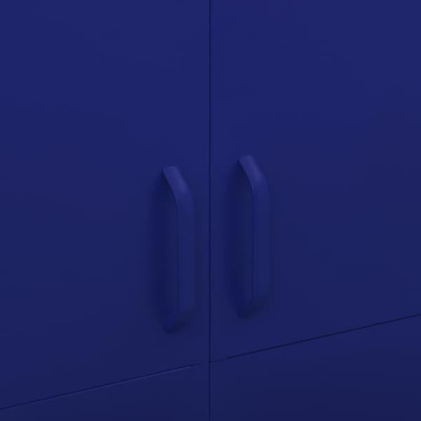 vidaXL Garderobe marineblå 90x50x180 cm stål