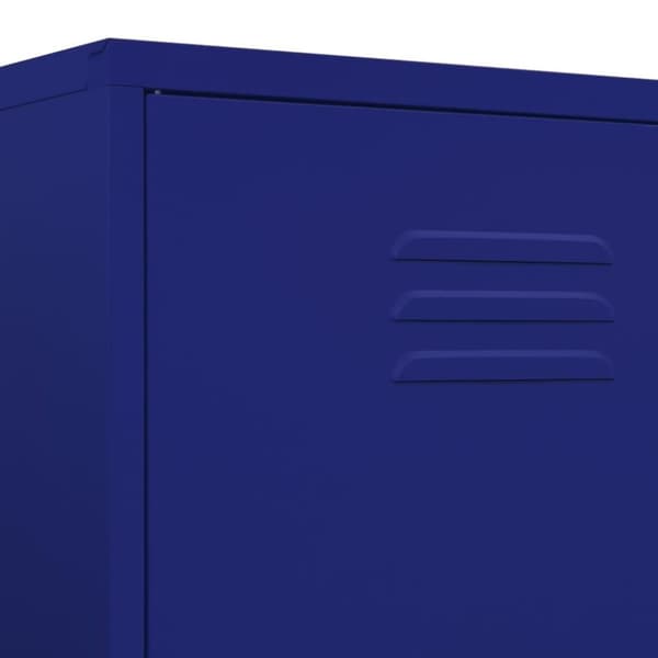 vidaXL Garderobe marineblå 90x50x180 cm stål