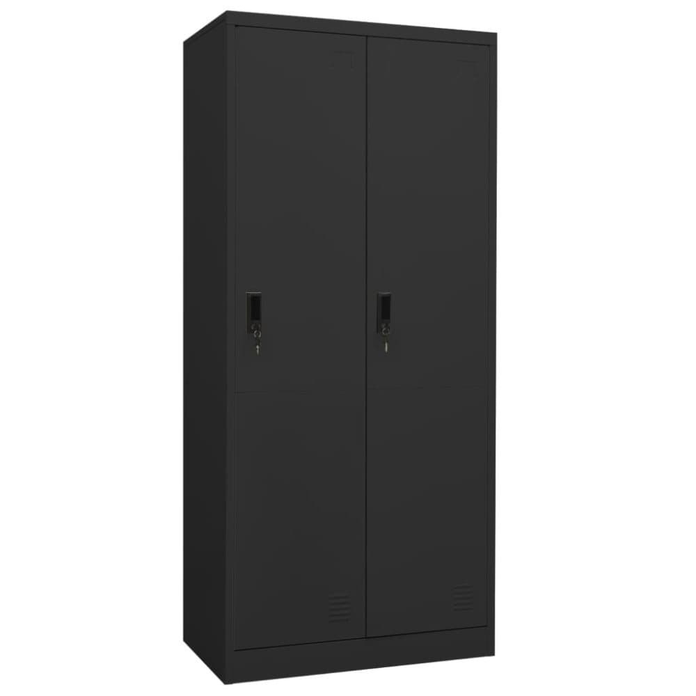 vidaXL Garderob antracit 80x50x180 cm stål