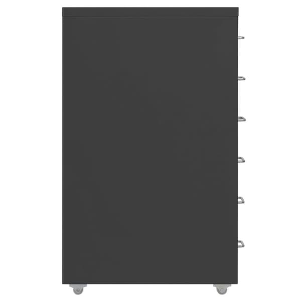 vidaXL mobilt arkivskab 28x41x69 cm metal antracitgrå