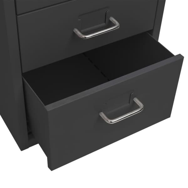 vidaXL mobilt arkivskab 28x41x69 cm metal antracitgrå