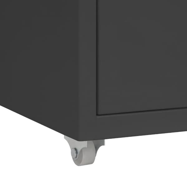vidaXL mobilt arkivskab 28x41x69 cm metal antracitgrå