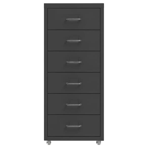 vidaXL mobilt arkivskab 28x41x69 cm metal antracitgrå