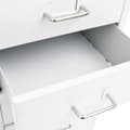 Miniatyrbild 7 av 9: vidaXL Hurts vit 20x41x109 cm metall