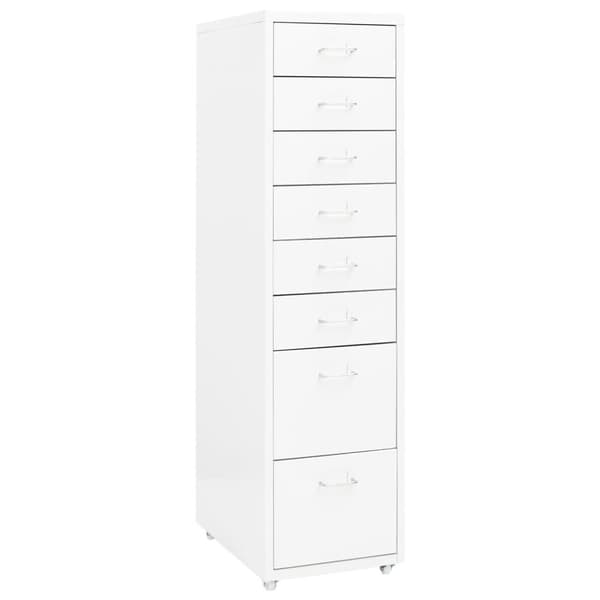 vidaXL Mobilt arkivskap hvit 28x41x109 cm metall