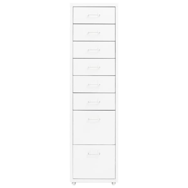 vidaXL mobilt arkivskab 28x41x109 cm metal hvid