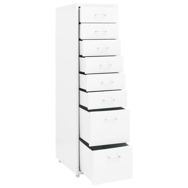 vidaXL mobilt arkivskab 28x41x109 cm metal hvid