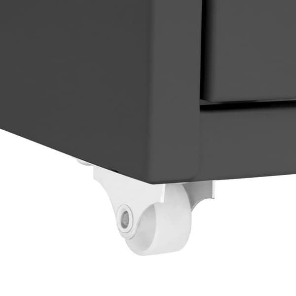 vidaXL Arkistokaappi siirrettävä antrasiitti 28x41x109 cm metalli