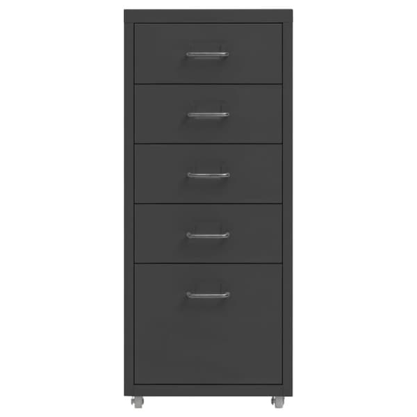 vidaXL mobilt arkivskab 28x41x69 cm metal antracitgrå
