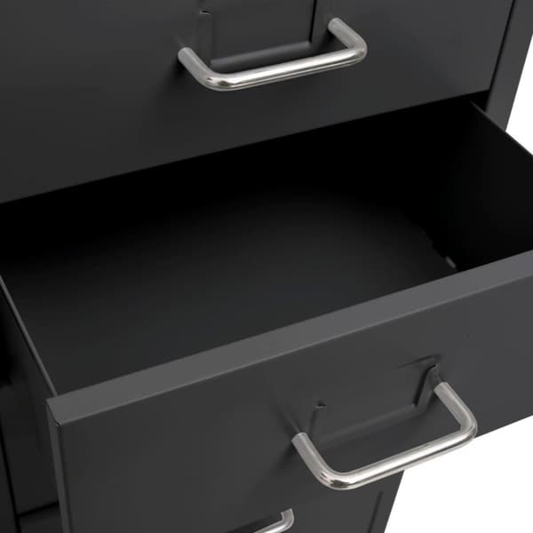 vidaXL Mobilt arkivskap antrasitt 28x41x109 cm metall