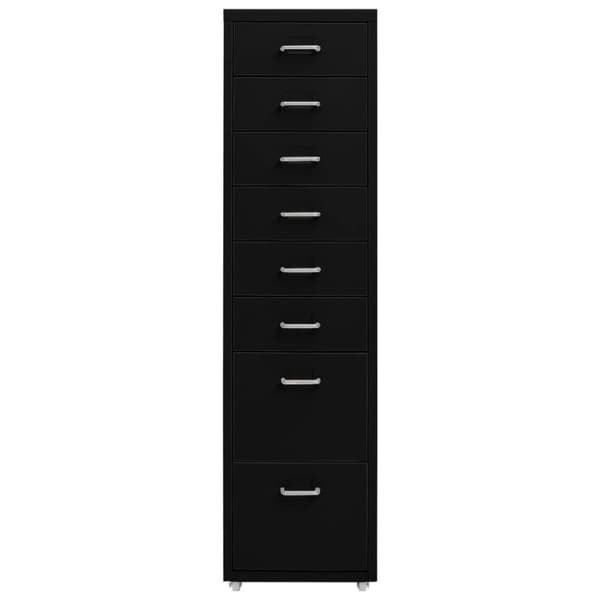 vidaXL mobilt arkivskab 28x41x109 cm metal sort