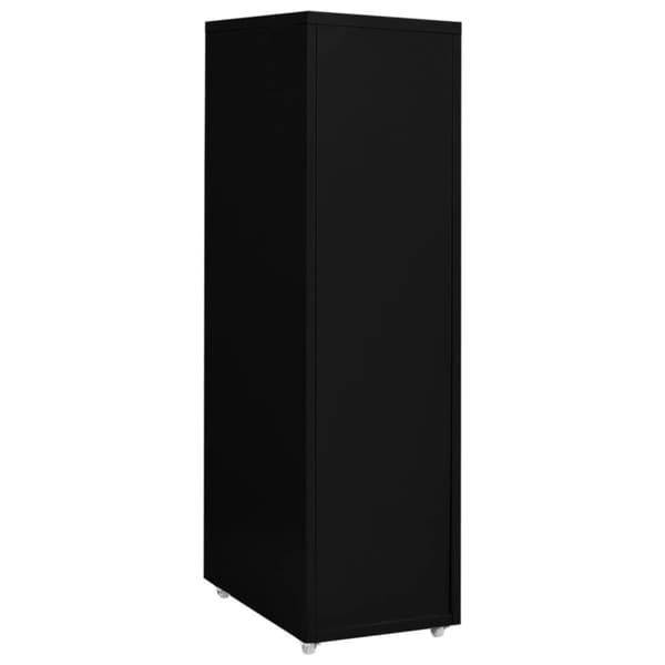 vidaXL mobilt arkivskab 28x41x109 cm metal sort