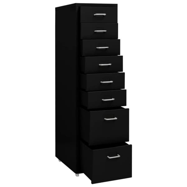 vidaXL mobilt arkivskab 28x41x109 cm metal sort
