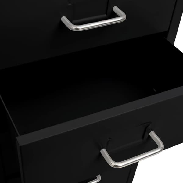 vidaXL mobilt arkivskab 28x41x109 cm metal sort