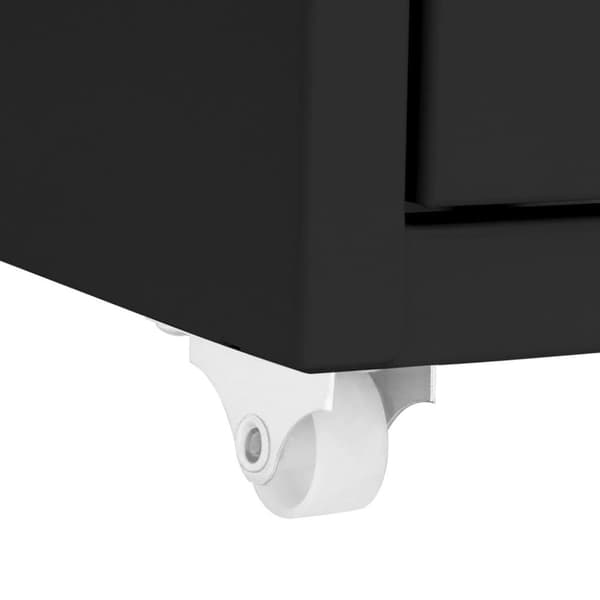 vidaXL mobilt arkivskab 28x41x109 cm metal sort