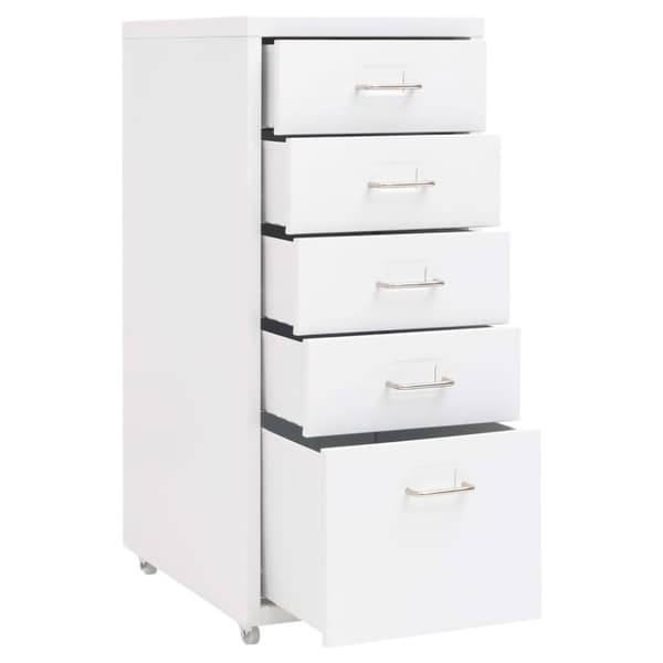 vidaXL mobilt arkivskab 28x41x69 cm metal hvid