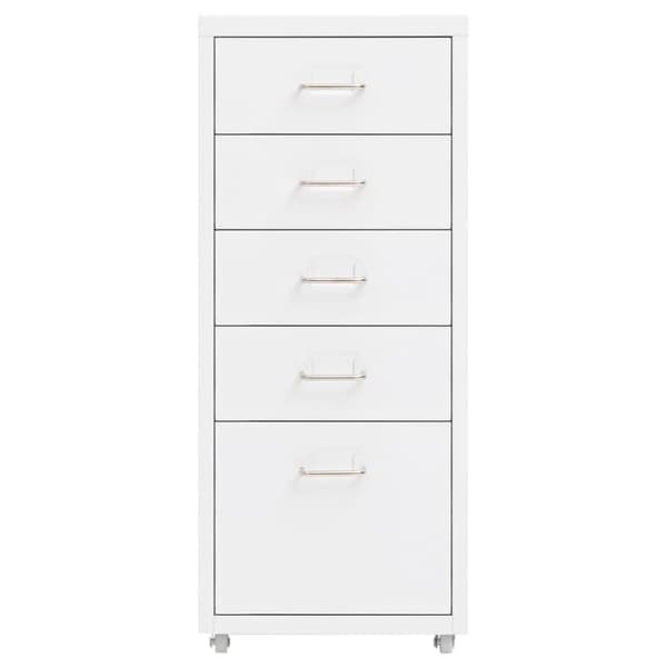 vidaXL mobilt arkivskab 28x41x69 cm metal hvid