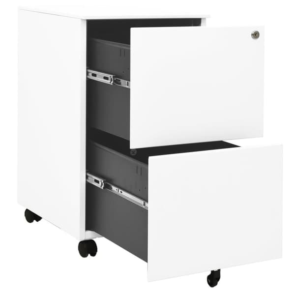 vidaXL mobilt arkivskab 39x45x67 cm stål hvid