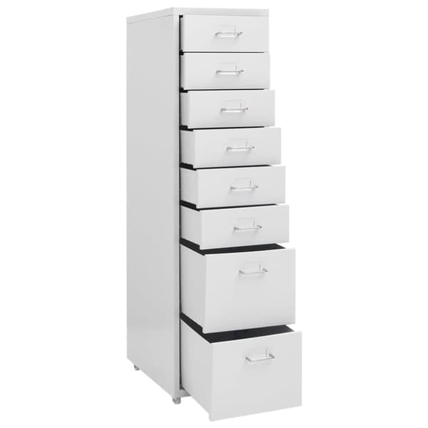 vidaXL mobilt arkivskab 28x41x109 cm metal grå