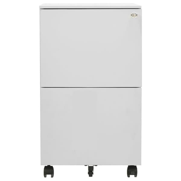 vidaXL Mobilt arkivskap lysegrå 39x45x67 cm stål