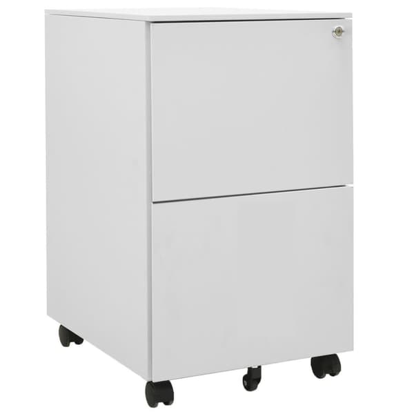 vidaXL Mobilt arkivskap lysegrå 39x45x67 cm stål