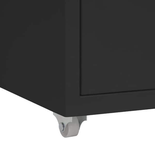 vidaXL Mobilt arkivskap svart 28x41x69 cm metall