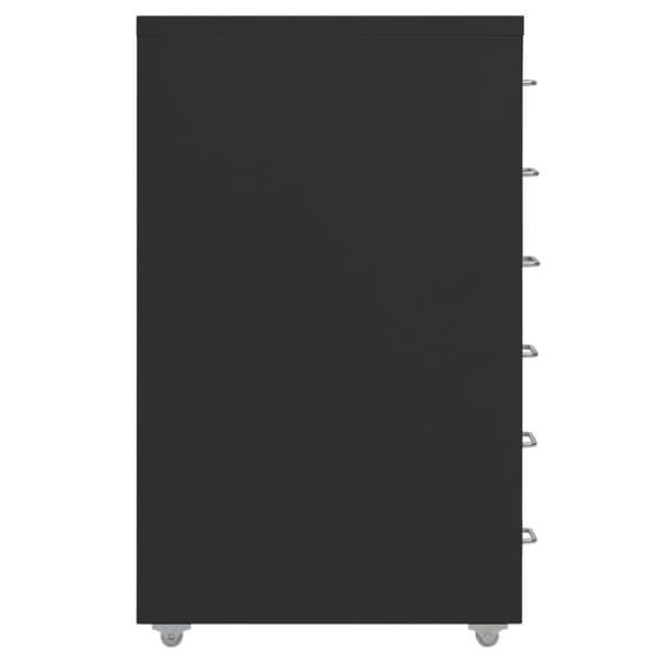 vidaXL Arkistokaappi siirrettävä musta 28x41x69 cm metalli