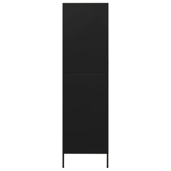 vidaXL klædeskab 90x50x180 cm stål sort