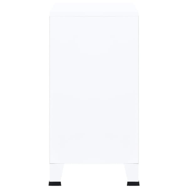 vidaXL Industriell oppbevaringskiste hvit 75x40x80 cm stål
