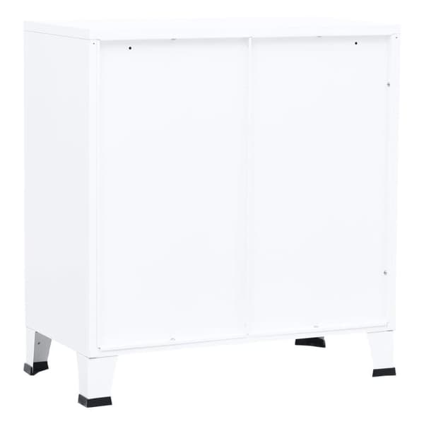 vidaXL Industriell oppbevaringskiste hvit 75x40x80 cm stål
