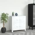 Pikkukuva 10 / 10: vidaXL Teollinen säilytysarkku valkoinen 75x40x80 cm teräs