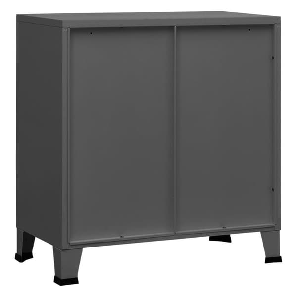 vidaXL Teollinen säilytysarkku antrasiitti 75x40x80 cm teräs