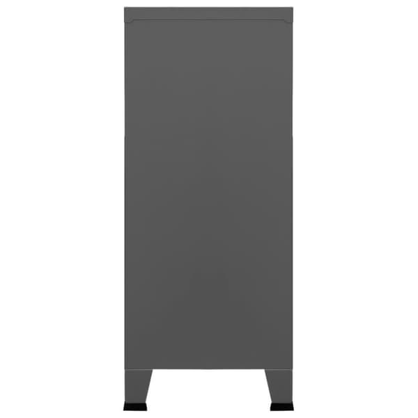 vidaXL Teollinen säilytysarkku antrasiitti 90x40x100 cm teräs