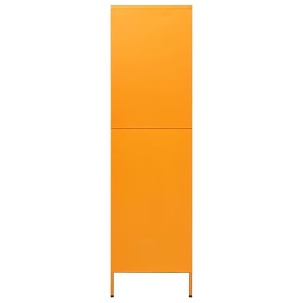 vidaXL garderobeskab 90x50x180 cm stål sennepsgul