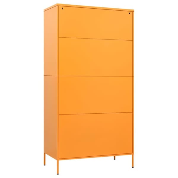 vidaXL garderobeskab 90x50x180 cm stål sennepsgul