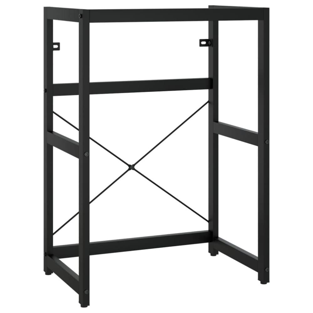 vidaXL Ram för tvättställ svart 59x38x83 cm järn