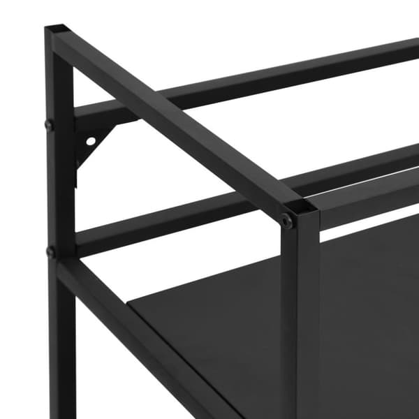 vidaXL Ram för tvättställ svart 59x38x83 cm järn
