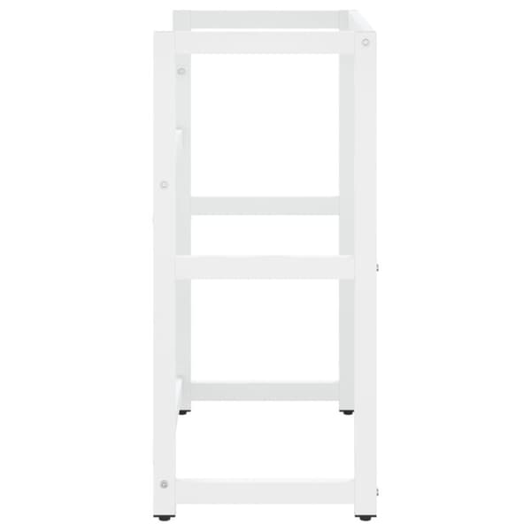 vidaXL Ram för tvättställ vit 59x38x83 cm järn