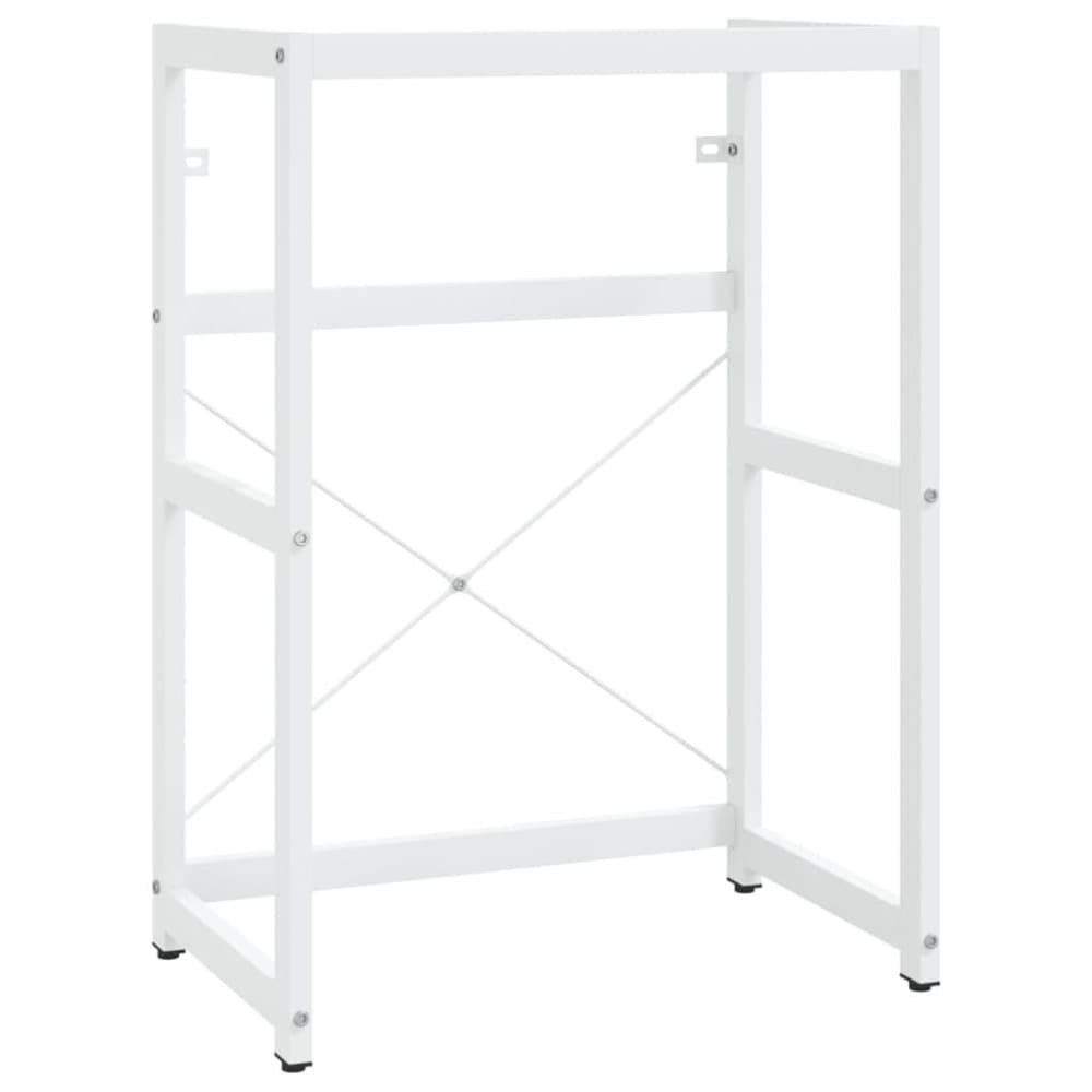 vidaXL Ram för tvättställ vit 59x38x83 cm järn