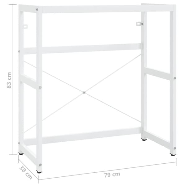 vidaXL badeværelsesmøbel til håndvask 79x38x83 cm jern hvid