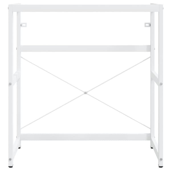 vidaXL Badehylle hvit 79x38x83 cm jern