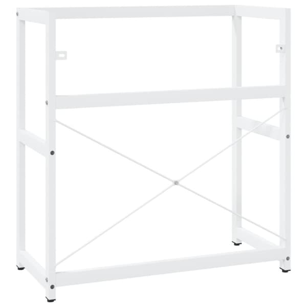 vidaXL Badehylle hvit 79x38x83 cm jern