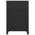 Miniatyrbillede 4 af 11: vidaXL industrielt opbevaringsskab 75x40x115 cm metal sort